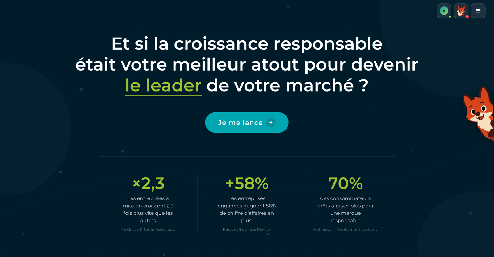 Interface de la plateforme en cours de conception